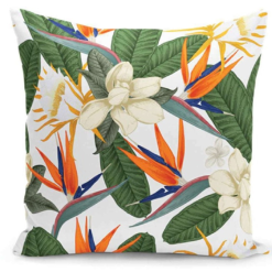 Hand-Embroidered Coral Decorative Cushion Cover – 40 × 40 cm – CUS03