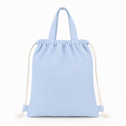 Zainetto in cotone riciclato colore azzurro BOR67A
