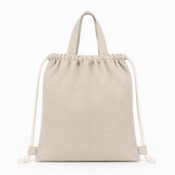 Zainetto in cotone riciclato colore beige BOR67N