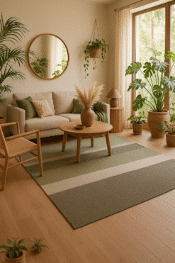 Indoor & Outdoor Polypropylene Rug – Green