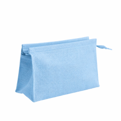 Pochette in juta azzurra con chiusura zip BOR208AZZ