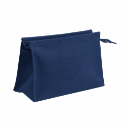 Pochette in juta blu con chiusura zip BOR208BLU