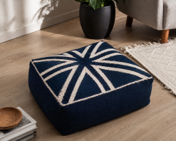 Pouf Blu Decorativo