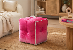 Pouf Lipari con maniglia rosso