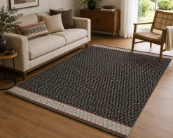 Tappeto Londra Grigio Scuro In Cotone/Lana (Copia)